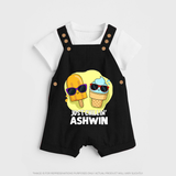 Just Chillin' Ice Cream Dungaree - BLACK - 0 - 5 Months Old (Chest 18")