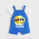 Just Chillin' Ice Cream Dungaree - COBALT BLUE - 0 - 5 Months Old (Chest 18")