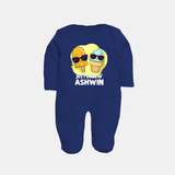 Just Chillin' Ice Cream Full body suit - NAVY BLUE - New Born (Chest 7.5")