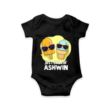 Just Chillin' Ice Cream Baby Romper - BLACK - New Born (Chest 14")