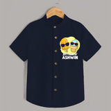 Just Chillin' Ice Cream Shirt - NAVY BLUE - 0 - 6 Months Old (Chest 23")