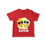 Just Chillin' Ice Cream Tshirt - RED - 0-5 Months Old (Chest 17")
