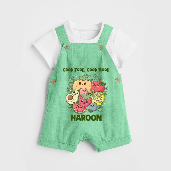 Good Food Good Mood Dungaree - GREEN - 0 - 5 Months Old (Chest 18")
