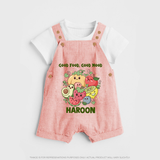 Good Food Good Mood Dungaree - PEACH - 0 - 5 Months Old (Chest 18")