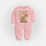 Good Food Good Mood Full body suit - BABY PINK - New Born (Chest 7.5")
