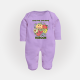 Good Food Good Mood Full body suit - LILAC - New Born (Chest 7.5")