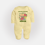 Good Food Good Mood Full body suit - PASTEL YELLOW - New Born (Chest 7.5")