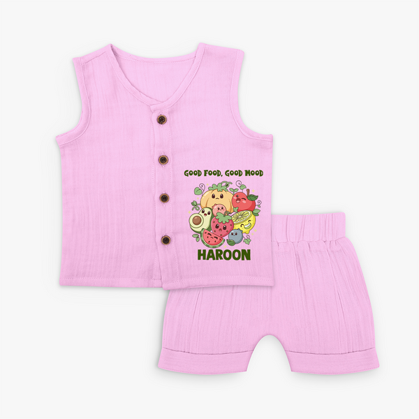Good Food Good Mood Baby Jabla Set - BABY PINK - 0 - 3 Months Old (Chest 9.8")