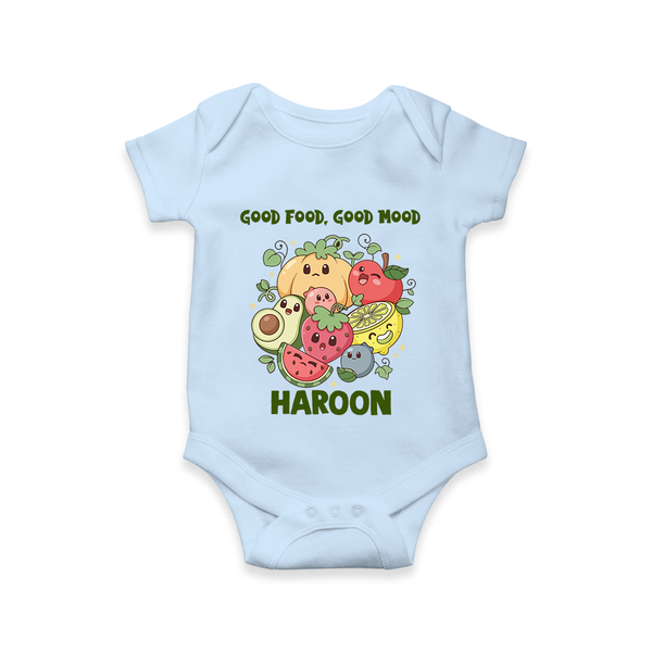 Good Food Good Mood Baby Romper - BABY BLUE - New Born (Chest 14")