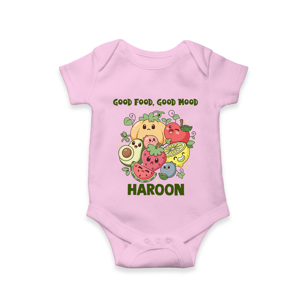 Good Food Good Mood Baby Romper - BABY PINK - New Born (Chest 14")