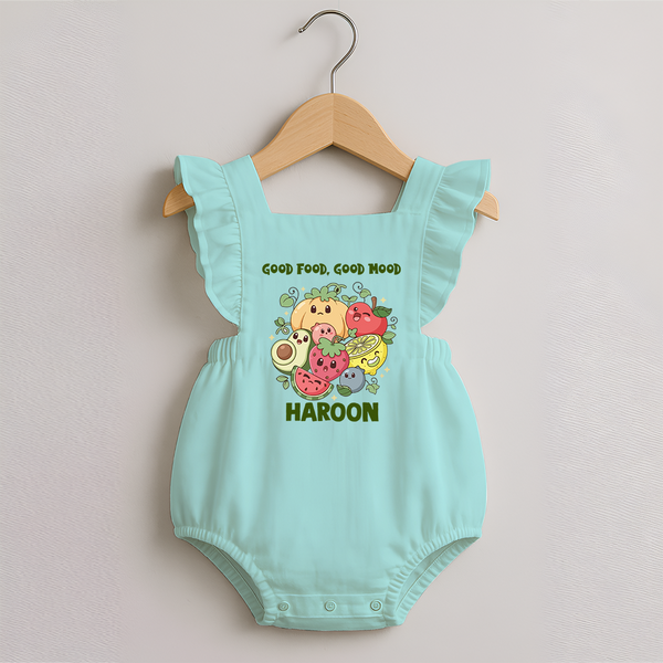 Good Food Good Mood Romper Frock - MINT GREEN - 0 - 3 Months Old (Chest 19")
