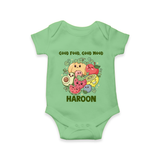 Good Food Good Mood Baby Romper - GREEN - New Born (Chest 14")