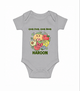 Good Food Good Mood Baby Romper - GREY - New Born (Chest 14")