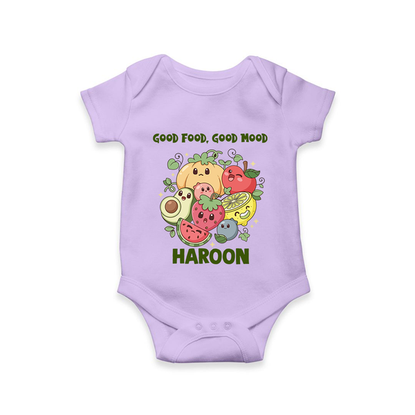 Good Food Good Mood Baby Romper - LILAC - New Born (Chest 14")