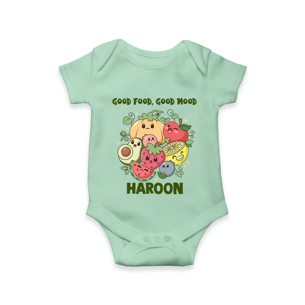Good Food Good Mood Baby Romper - MINT GREEN - New Born (Chest 14")