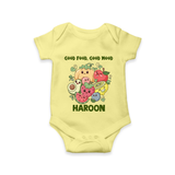 Good Food Good Mood Baby Romper - PASTEL YELLOW - New Born (Chest 14")