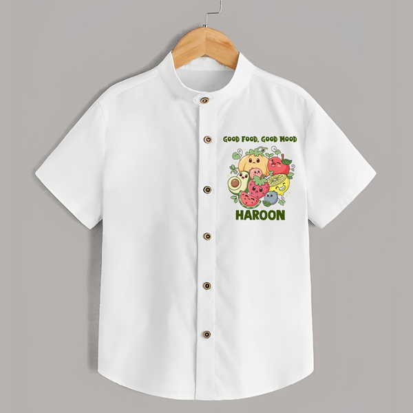 Good Food Good Mood Shirt - WHITE - 0 - 6 Months Old (Chest 23")