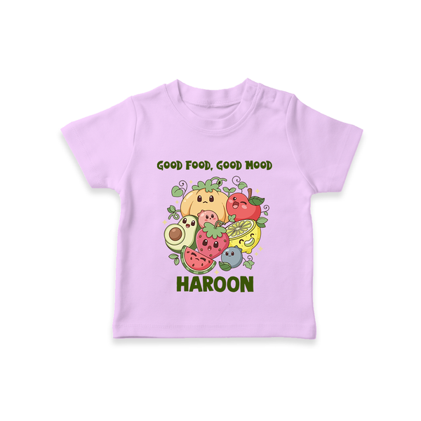 Good Food Good Mood Tshirt - LILAC - 0-5 Months Old (Chest 17")