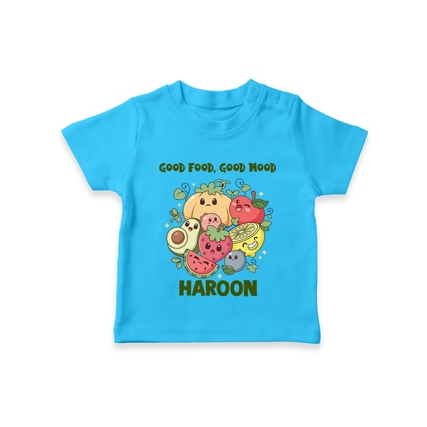Good Food Good Mood Tshirt - SKY BLUE - 0-5 Months Old (Chest 17")
