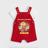 Good Food Good Mood Dungaree - RED - 0 - 5 Months Old (Chest 18")