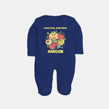 Good Food Good Mood Full body suit - NAVY BLUE - New Born (Chest 7.5")