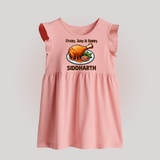 Crispy Juicy Chicken Baby Frock - BABY PINK - 0 - 3 Months Old (Chest 17")