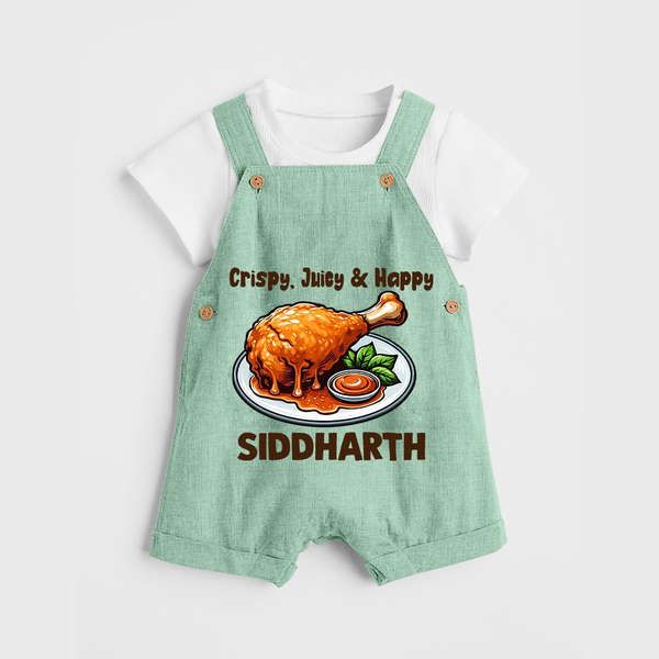 Crispy Juicy Chicken Dungaree - MINT GREEN - 0 - 5 Months Old (Chest 18")
