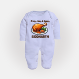 Crispy Juicy Chicken Full body suit - BABY BLUE - New Born (Chest 7.5")