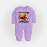 Crispy Juicy Chicken Full body suit - LILAC - New Born (Chest 7.5")