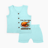 Crispy Juicy Chicken Baby Jabla Set - BABY BLUE - 0 - 3 Months Old (Chest 9.8")