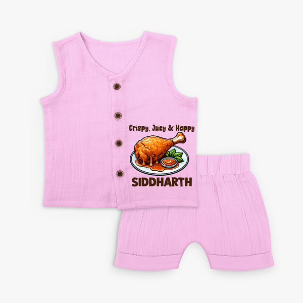 Crispy Juicy Chicken Baby Jabla Set - BABY PINK - 0 - 3 Months Old (Chest 9.8")