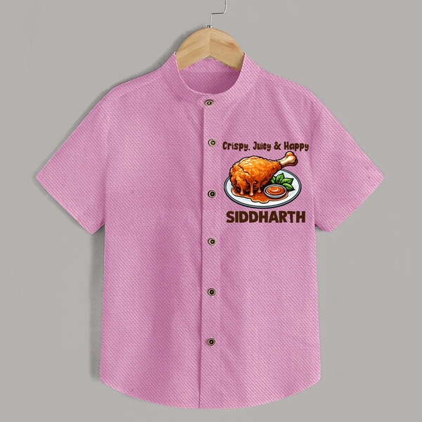 Crispy Juicy Chicken Shirt - BABY PINK - 0 - 6 Months Old (Chest 23")