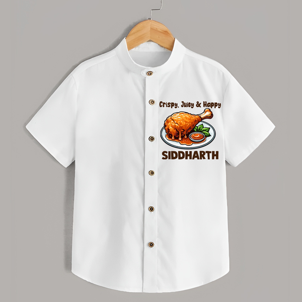 Crispy Juicy Chicken Shirt - WHITE - 0 - 6 Months Old (Chest 23")