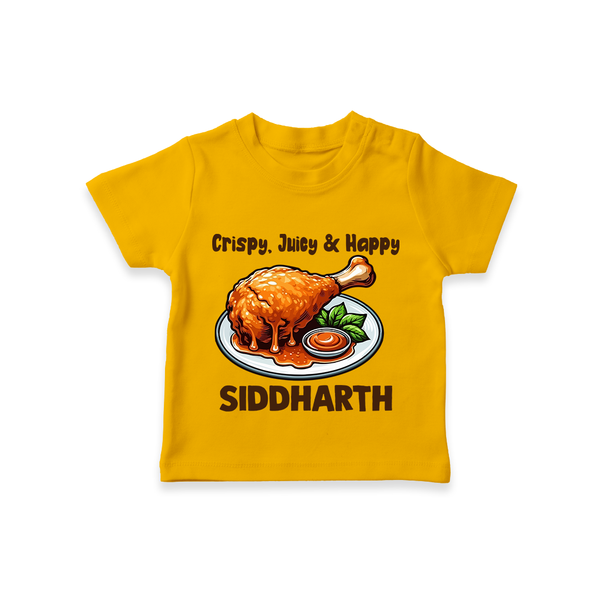 Crispy Juicy Chicken Tshirt - CHROME YELLOW - 0-5 Months Old (Chest 17")