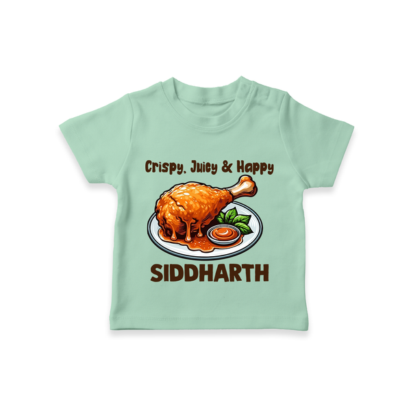 Crispy Juicy Chicken Tshirt - MINT GREEN - 0-5 Months Old (Chest 17")