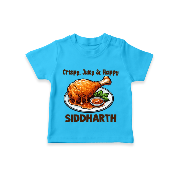 Crispy Juicy Chicken Tshirt - SKY BLUE - 0-5 Months Old (Chest 17")