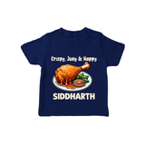 Crispy Juicy Chicken Tshirt - NAVY BLUE - 0-5 Months Old (Chest 17")