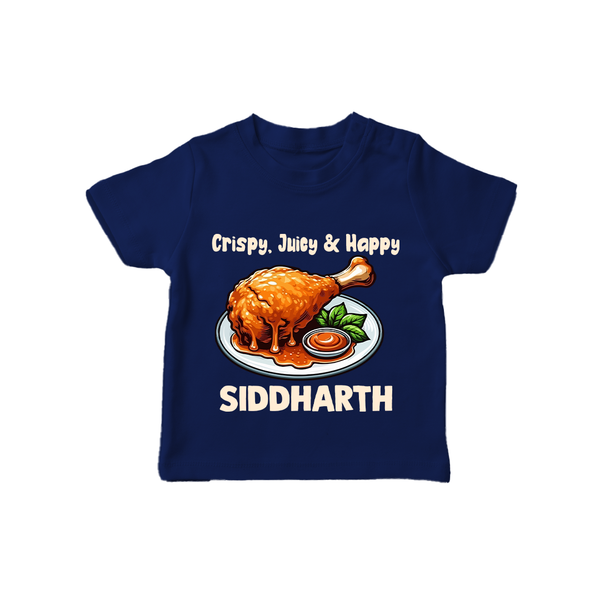 Crispy Juicy Chicken Tshirt - NAVY BLUE - 0-5 Months Old (Chest 17")