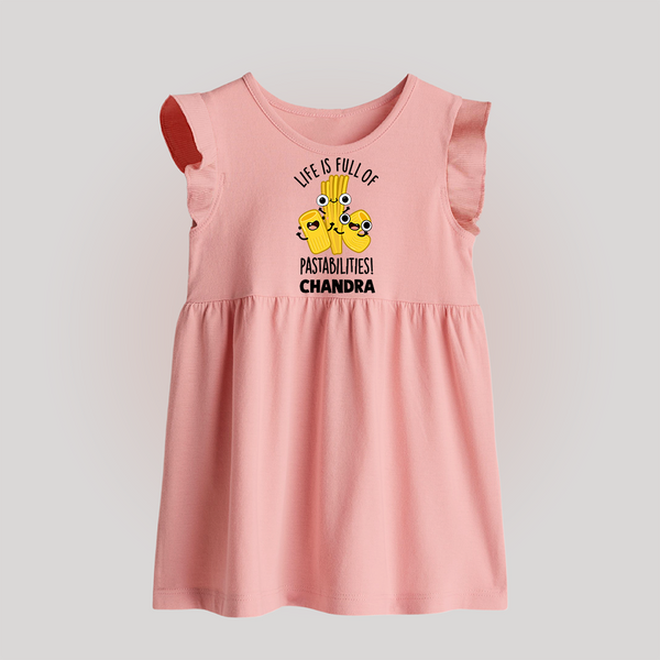 Pasta Lover Baby Frock - BABY PINK - 0 - 3 Months Old (Chest 17")