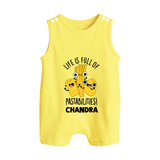Pasta Lover Button Romper - PASTEL YELLOW - New Born (Chest 18")
