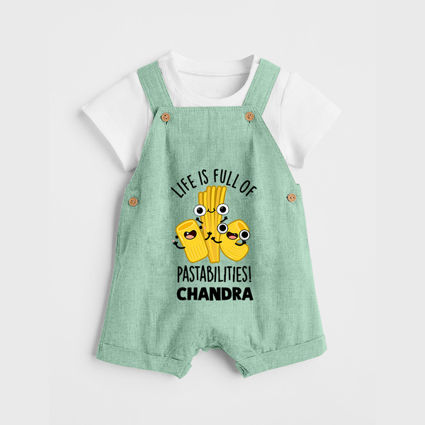 Pasta Lover Dungaree - MINT GREEN - 0 - 5 Months Old (Chest 18")