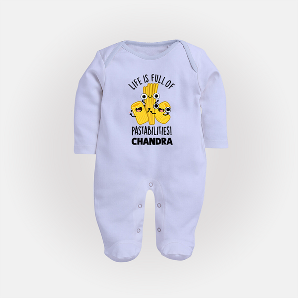 Pasta Lover Full body suit - BABY BLUE - New Born (Chest 7.5")