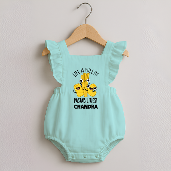 Pasta Lover Romper Frock - MINT GREEN - 0 - 3 Months Old (Chest 19")