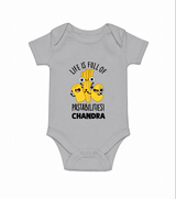 Pasta Lover Baby Romper - GREY - New Born (Chest 14")