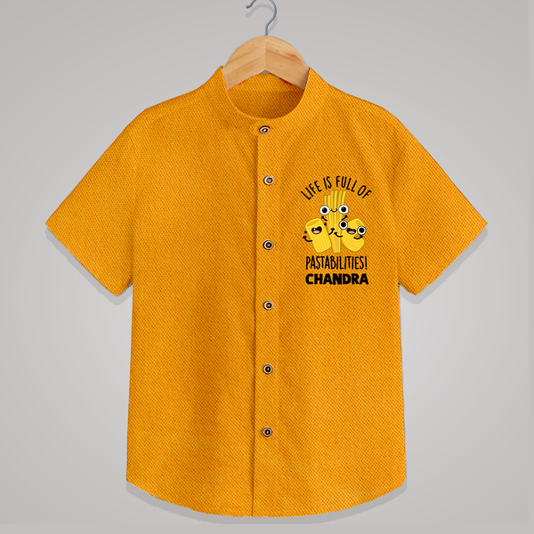 Pasta Lover Shirt - CHROME YELLOW - 0 - 6 Months Old (Chest 23")
