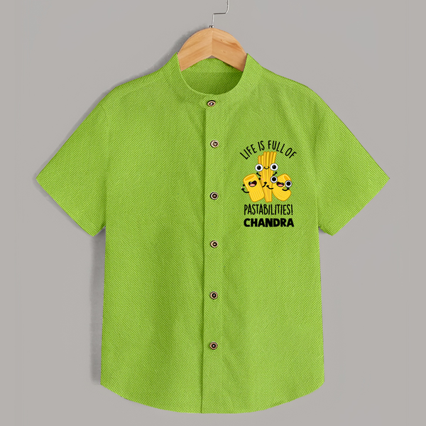 Pasta Lover Shirt - LIME GREEN - 0 - 6 Months Old (Chest 23")