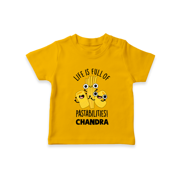 Pasta Lover Tshirt - CHROME YELLOW - 0-5 Months Old (Chest 17")
