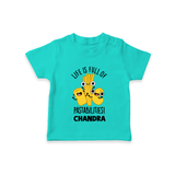 Pasta Lover Tshirt - TEAL - 0-5 Months Old (Chest 17")