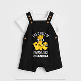 Pasta Lover Dungaree - BLACK - 0 - 5 Months Old (Chest 18")