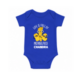 Pasta Lover Baby Romper - COBALT BLUE - New Born (Chest 14")